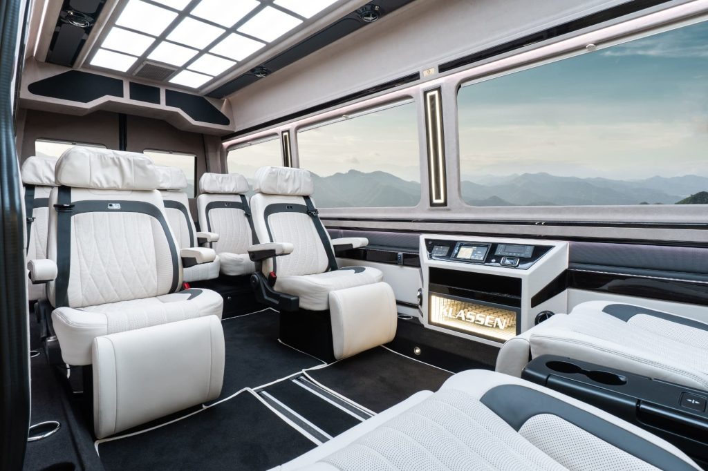 interior of a mercedes sprinter